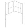 Cabecero Cama | Panel De Cabecera De Metal Blanco 75 Cm Cfw290133