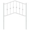 Cabecero Cama | Panel De Cabecera De Metal Blanco 75 Cm Cfw290133