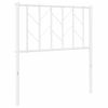 Cabecero Cama | Panel De Cabecera De Metal Blanco 75 Cm Cfw852770