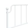 Cabecero Cama | Panel De Cabecera De Metal Blanco 75 Cm Cfw942668