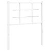 Cabecero Cama | Panel De Cabecera De Metal Blanco 80 Cm Cfw555331