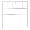 Cabecero Cama | Panel De Cabecera De Metal Blanco 80 Cm Cfw501961