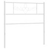 Cabecero Cama | Panel De Cabecera De Metal Blanco 80 Cm Cfw570652