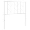 Cabecero Cama | Panel De Cabecera De Metal Blanco 80 Cm Cfw165786