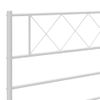 Cabecero Cama | Panel De Cabecera De Metal Blanco 90 Cm Cfw939599