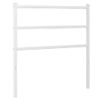 Cabecero Cama | Panel De Cabecera De Metal Blanco 90 Cm Cfw751585