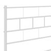 Cabecero Cama | Panel De Cabecera De Metal Blanco 90 Cm Cfw942648