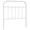 Cabecero Cama | Panel De Cabecera De Metal Blanco 90 Cm Cfw714274