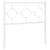 Cabecero Cama | Panel De Cabecera De Metal Blanco 90 Cm Cfw252233