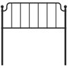 Cabecero Cama | Panel De Cabecera De Metal Negro 100 Cm Cfw630040