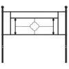 Cabecero Cama | Panel De Cabecera De Metal Negro 107 Cm Cfw938955