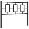 Cabecero Cama | Panel De Cabecera De Metal Negro 107 Cm Cfw753462