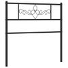 Cabecero Cama | Panel De Cabecera De Metal Negro 107 Cm Cfw784749