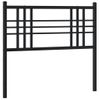 Cabecero Cama | Panel De Cabecera De Metal Negro 107 Cm Cfw573093