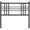 Cabecero Cama | Panel De Cabecera De Metal Negro 107 Cm Cfw573093