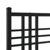 Cabecero Cama | Panel De Cabecera De Metal Negro 107 Cm Cfw573093