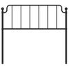 Cabecero Cama | Panel De Cabecera De Metal Negro 107 Cm Cfw720248