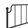 Cabecero Cama | Panel De Cabecera De Metal Negro 107 Cm Cfw720248