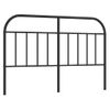 Cabecero Cama | Panel De Cabecera De Metal Negro 140 Cm Cfw587538