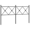 Cabecero Cama | Panel De Cabecera De Metal Negro 150 Cm Cfw161021