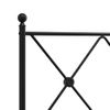 Cabecero Cama | Panel De Cabecera De Metal Negro 150 Cm Cfw161021