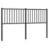 Cabecero Cama | Panel De Cabecera De Metal Negro 160 Cm Cfw126203