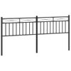 Cabecero Cama | Panel De Cabecera De Metal Negro 180 Cm Cfw804379