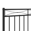 Cabecero Cama | Panel De Cabecera De Metal Negro 180 Cm Cfw804379