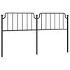 Cabecero Cama | Panel De Cabecera De Metal Negro 180 Cm Cfw643378