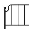 Cabecero Cama | Panel De Cabecera De Metal Negro 180 Cm Cfw643378