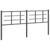 Cabecero Cama | Panel De Cabecera De Metal Negro 180 Cm Cfw520495