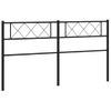 Cabecero Cama | Panel De Cabecera De Metal Negro 193 Cm Cfw563412