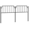 Cabecero Cama | Panel De Cabecera De Metal Negro 193 Cm Cfw145716