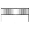 Cabecero Cama | Panel De Cabecera De Metal Negro 193 Cm Cfw111200