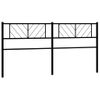 Cabecero Cama | Panel De Cabecera De Metal Negro 193 Cm Cfw609848