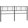 Cabecero Cama | Panel De Cabecera De Metal Negro 193 Cm Cfw609848