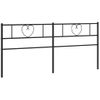 Cabecero Cama | Panel De Cabecera De Metal Negro 193 Cm Cfw460129