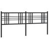 Cabecero Cama | Panel De Cabecera De Metal Negro 193 Cm Cfw301159