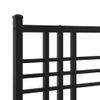 Cabecero Cama | Panel De Cabecera De Metal Negro 193 Cm Cfw301159