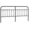 Cabecero Cama | Panel De Cabecera De Metal Negro 193 Cm Cfw954744