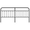 Cabecero Cama | Panel De Cabecera De Metal Negro 193 Cm Cfw954744