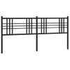 Cabecero Cama | Panel De Cabecera De Metal Negro 200 Cm Cfw755147