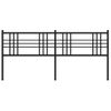 Cabecero Cama | Panel De Cabecera De Metal Negro 200 Cm Cfw755147