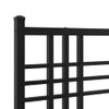 Cabecero Cama | Panel De Cabecera De Metal Negro 200 Cm Cfw755147