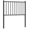 Cabecero Cama | Panel De Cabecera De Metal Negro 75 Cm Cfw163597