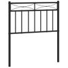 Cabecero Cama | Panel De Cabecera De Metal Negro 75 Cm Cfw741470