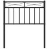 Cabecero Cama | Panel De Cabecera De Metal Negro 75 Cm Cfw741470