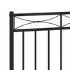 Cabecero Cama | Panel De Cabecera De Metal Negro 75 Cm Cfw741470