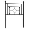 Cabecero Cama | Panel De Cabecera De Metal Negro 75 Cm Cfw997056