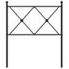 Cabecero Cama | Panel De Cabecera De Metal Negro 75 Cm Cfw990257